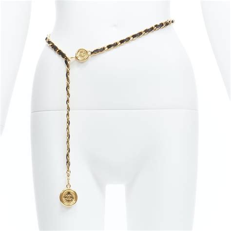 gold interlocking spring chanel belt|Chanel 2007 Interlocking CC Logo Belt .